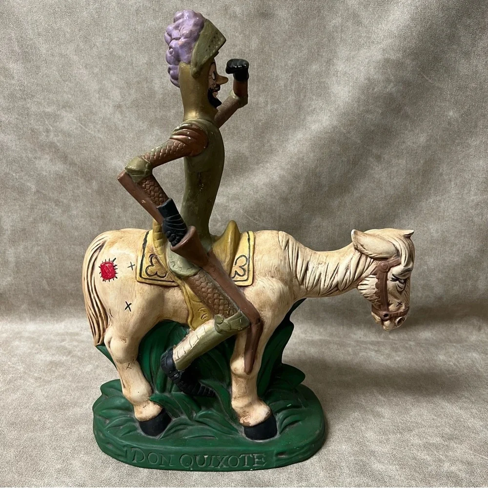 Don Quixote On the Quest Figurine - Ceramic Historical Literary Art statue